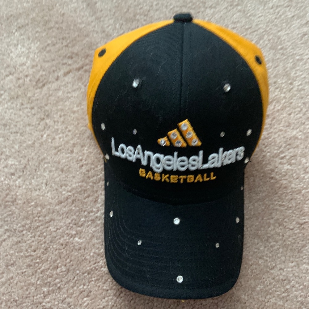 Rare LA Lakers Black & Gold Bling Hat